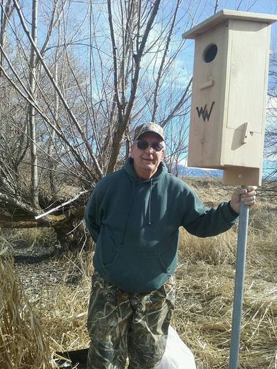 Fred built ad donated the boxes installed up in Cache County today.